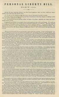 Personal Liberty Bill. March 1859
