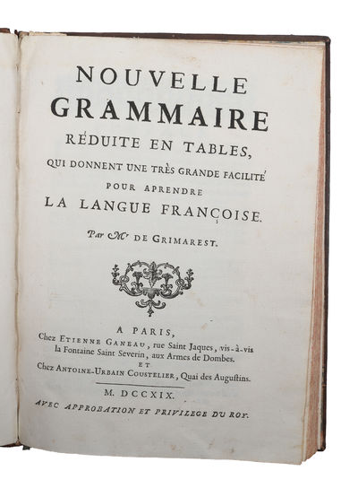 Nouvelle grammaire reduite en tables qui donnent une très grande facilité pour aprendre la langue françoise. (photo 4)