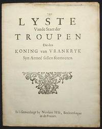 Lyste vande Staet der Troupen die den Koning van Vrankryk syn Armeé Sullen Formeeren