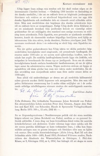 Svabes recension av Yella Erdmann, Der…