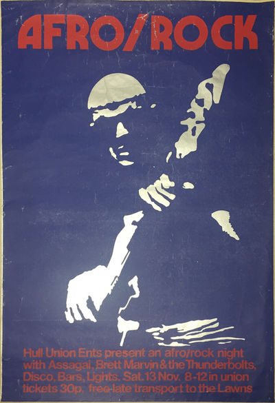 [Original Poster for "afro/rock night with Assagai" at Hull University]