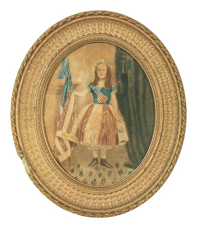 Nineteenth Century Female Military Service Hand-Tinted Albumen Image of American Vivandiere, circa 1861-1865