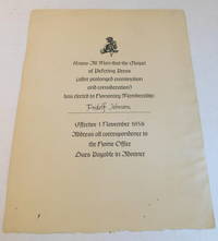 image of PICKERING PRESS BROADSIDE designed by JOHN ANDERSON with a woodcut by JOHN DEPOL, playfully awarding honorary membership to Fridolf Johnson.