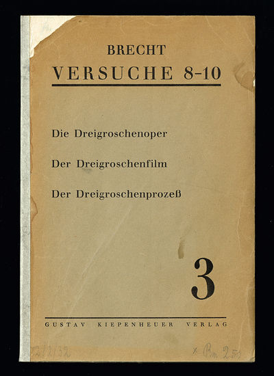 Versuche 8-10. Die Dreigroschenoper - Der…