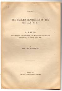 image of The Revived Significance of the Initials "U.E."