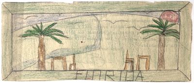 Naive Crayon Art - Florida