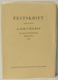 Festskrift tillägnad K. Rob. V. Wikman på hans…