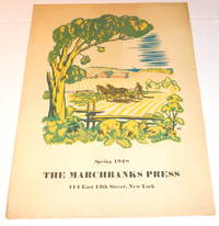 "SPRING 1928 THE MARCHBANKS PRESS": AN ORIGINAL BROADSIDE for the Marchbanks Press' Calendar illustrated with a superb COLOR PRINT by HARRY CIMINO.