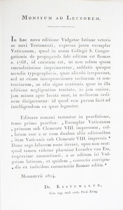 Biblia Sacra Vulgatae Editionis juxta Exemplar Vaticanum. 3 vols. (I-II Veteris Testamenti. III Novum Testamentum). (photo 3)