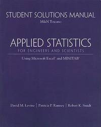 Applied Statistics for Engineers and Scientists : Using Microsoft Excel and MINITAB