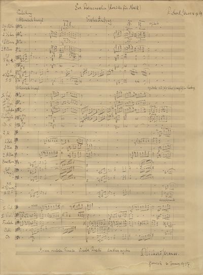 Der Rosencavalier (Komödie für Musik) ... Op. 59. Autograph musical manuscript full score. [?]1910-11