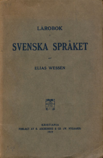 Lärobok i svenska språket.