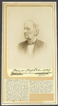 image of Sir Alfred Stephen. Cabinet card portrait, signed
