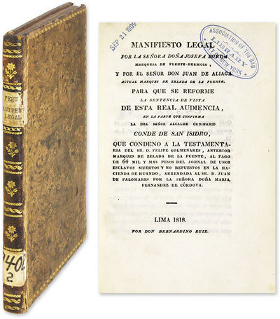 Manifiesto Legal por la Senora dona Josefa Borda, Marquesa de Fuente.