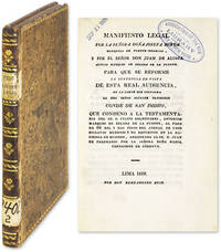 Manifiesto Legal por la Senora dona Josefa Borda, Marquesa de Fuente.