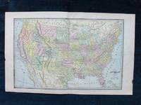 Map of the United States - single page map from Cram's Unrivaled Family Atlas of the World,...