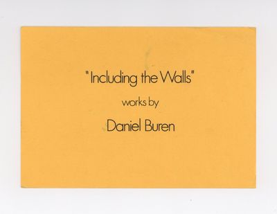 Exhibition postcard: ”Including the Walls,” works by Daniel Buren (opens 22 May 1975)