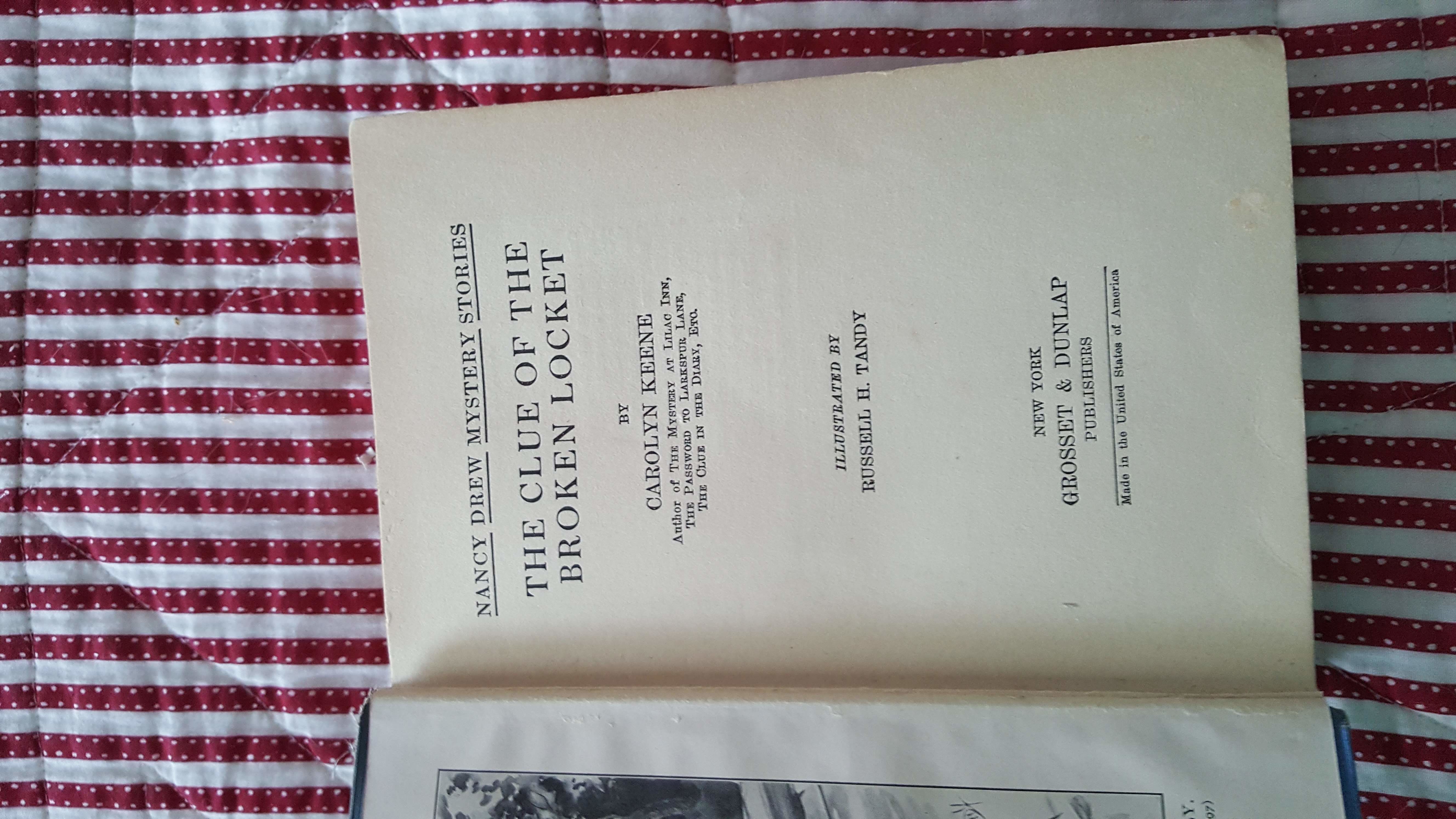 The Clue of the Broken Locket by Carolyn Keene 1st 1934 from Cal