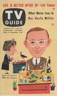 TV Guide September 4, 1953 Wally Cox as Mr. Peppers!