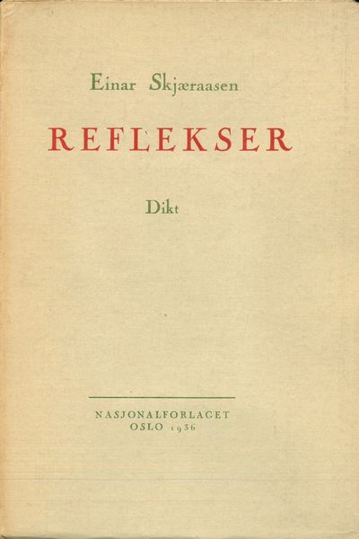 Reflekser. Dikt.