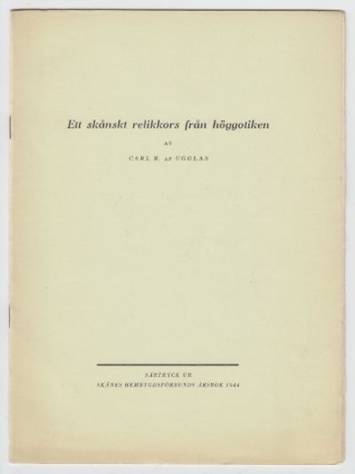 Ett skånskt relikkors från höggotiken.