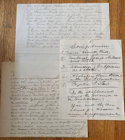 Manuscript Political Notes of a Civil War Copperhead from New Hampshire, possibly suppressed - 1852-1864