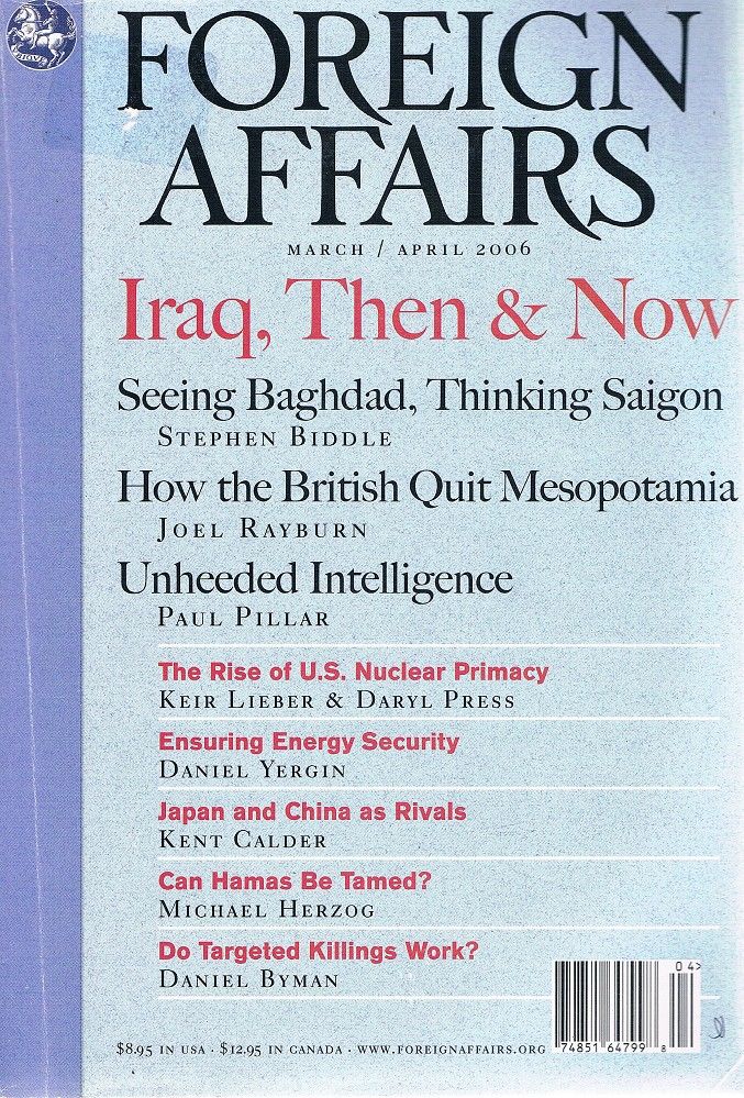 Foreign Affairs March April 2006 By Various Paperback