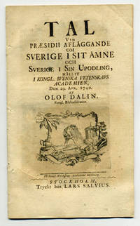 Tal vid præsidii afläggande om Sverige i sit ämne…