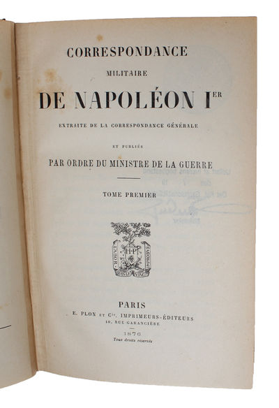 Correspondance militaire de Napoleon Ier extraite de la Correspondance générale et publiée par Ordre du Ministre de la Guerre. 10 Vols. (photo 2)
