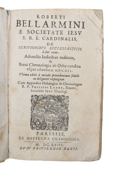 De scriptoribus ecclesiasticis liber unus. Adiunctis Indicibus undecim ... Ultima editio à mendis praecedentium sedulo ac diligenter expurgata. Cum appendice philologica et chronologica R.P. Philippi Labbe, Biturici, Societatis Iesu Theologi. (photo 2)