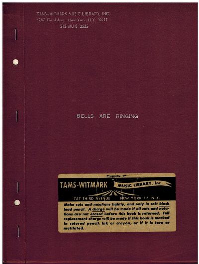 Bells are Ringing - (Original script for the 1956 Broadway musical)