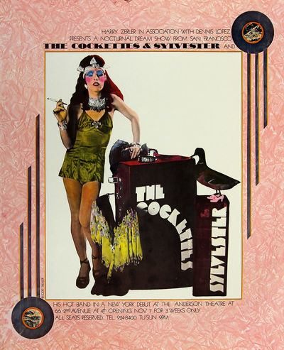 THE COCKETTES & SYLVESTER (1971) NY event poster