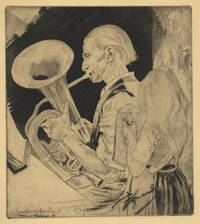 Fine etching, drypoint, and aquatint entitled "Teutophone: Souvenir d'Huningue 92." By French artist Louis Legrand (1863-1941)