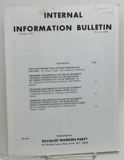 Internal Information Bulletin, January 1974, No. 2
