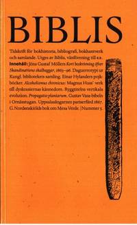 Biblis N:r 1. 1999. Tema: Stora Svenskar.