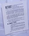 Retort [handbill advertising the anarchist quarterly]