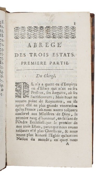 Abbrege des trois etats du clergé, de la noblesse, et du tiers etat. 3 parts. (photo 2)