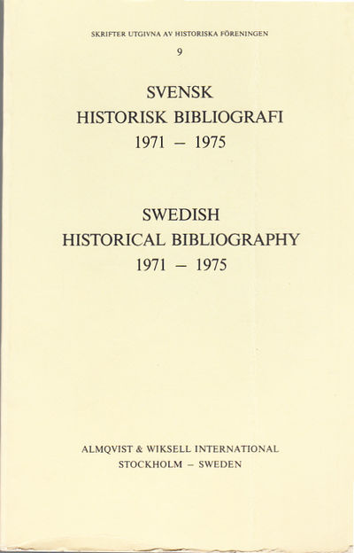 Svensk historisk bibliografi 1971-1975.…