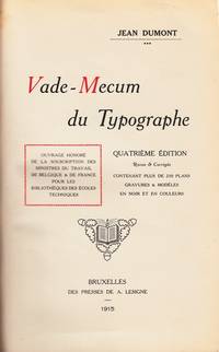 cover of Vade-Mecum du Typographe. Quatrième édition Revue & Corrigée