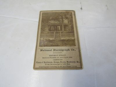 Advertising Carte de Visite National Stereograph Co. Studio