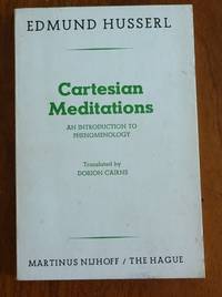 Cartesian Meditations by Husserl, Edmund - 1969