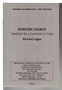 image of AFRICAN LEGACY: Solutions for a Community in Crisis.