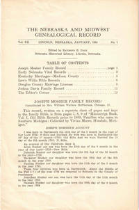 The Nebraska and Midwest Genealogical Record Vol. XII, No. 1, January 1934