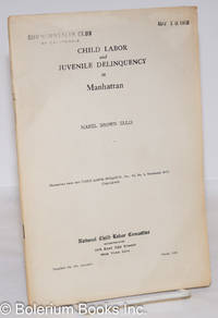 image of Child labor and juvenile delinquency in Manhattan