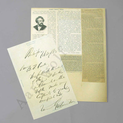 George Francis Train Signed Letter, 1863, With Ephemera