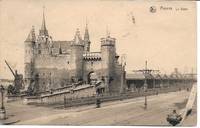 &quot;Le Steen&quot; Castle, Anvers, Belgium - ca 1923 Sepiatone Postcard. de NELS (Ernst Thill) - ca 1923