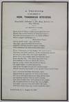 A TRIBUTE TO THE MEMORY OF HON. THADDEUS STEVENS. RESPECTFULLY DEDICATED TO HIS MANY EARNEST AND TRUE FRIENDS