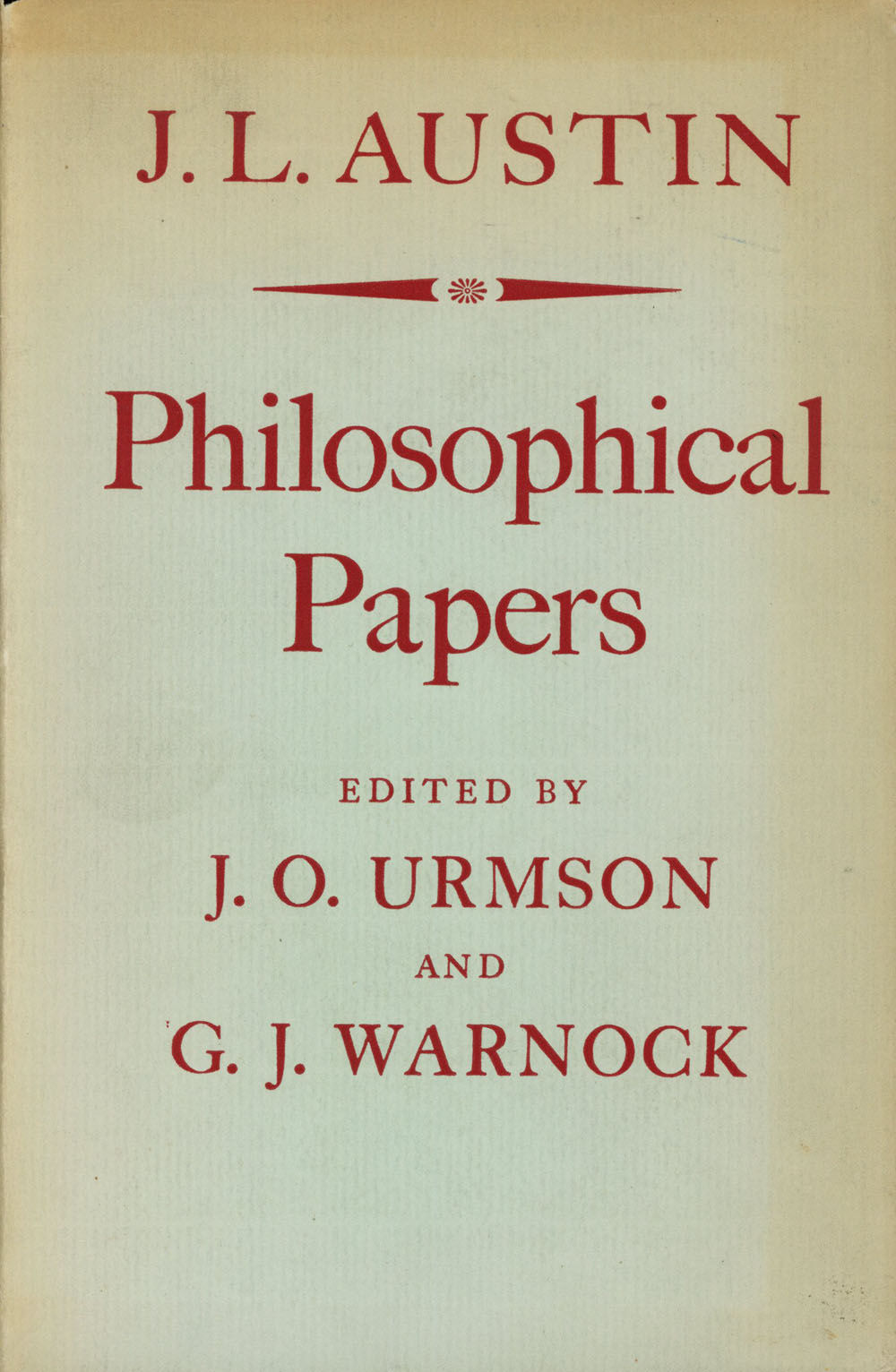 Philosophical papers austin