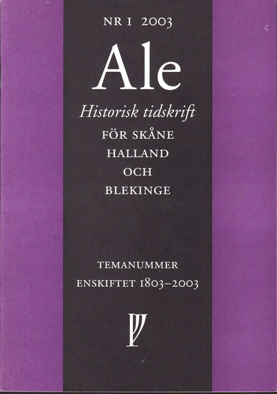 Ale. Nr 1-4 / 2003. Historisk tidskrift för…