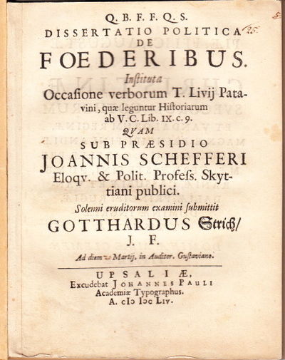 Dissertatio politica de foederibus instituta…
